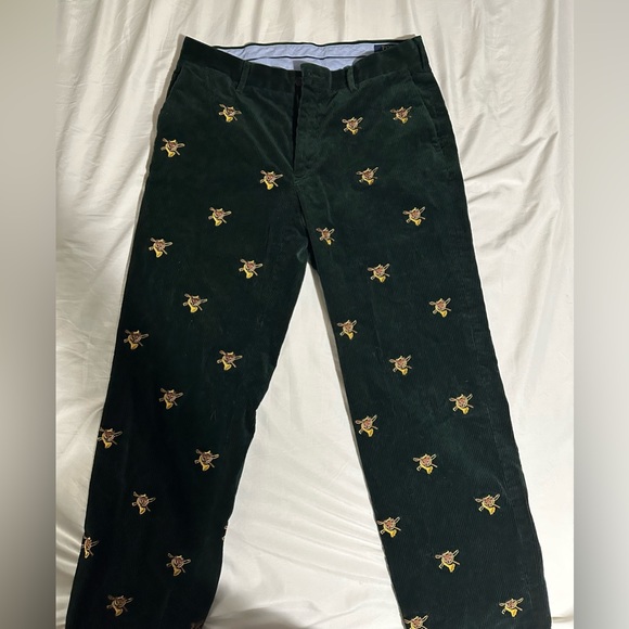 Green Polo Ralph Lauren Pants with Foxes